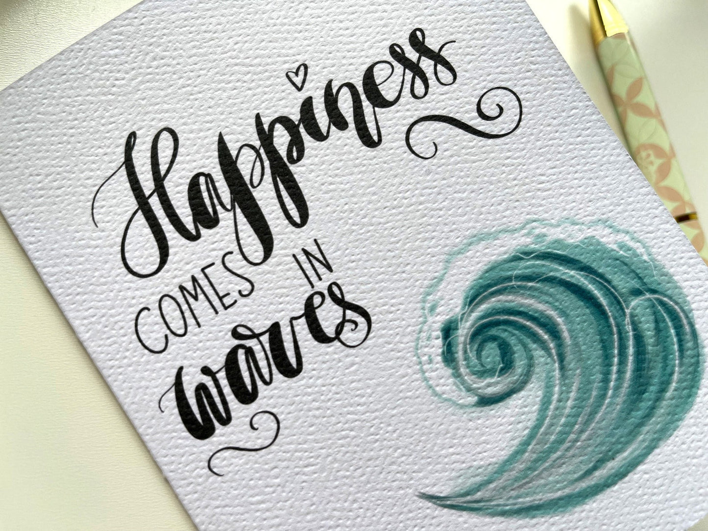 Card "Happiness comes in Wave"
