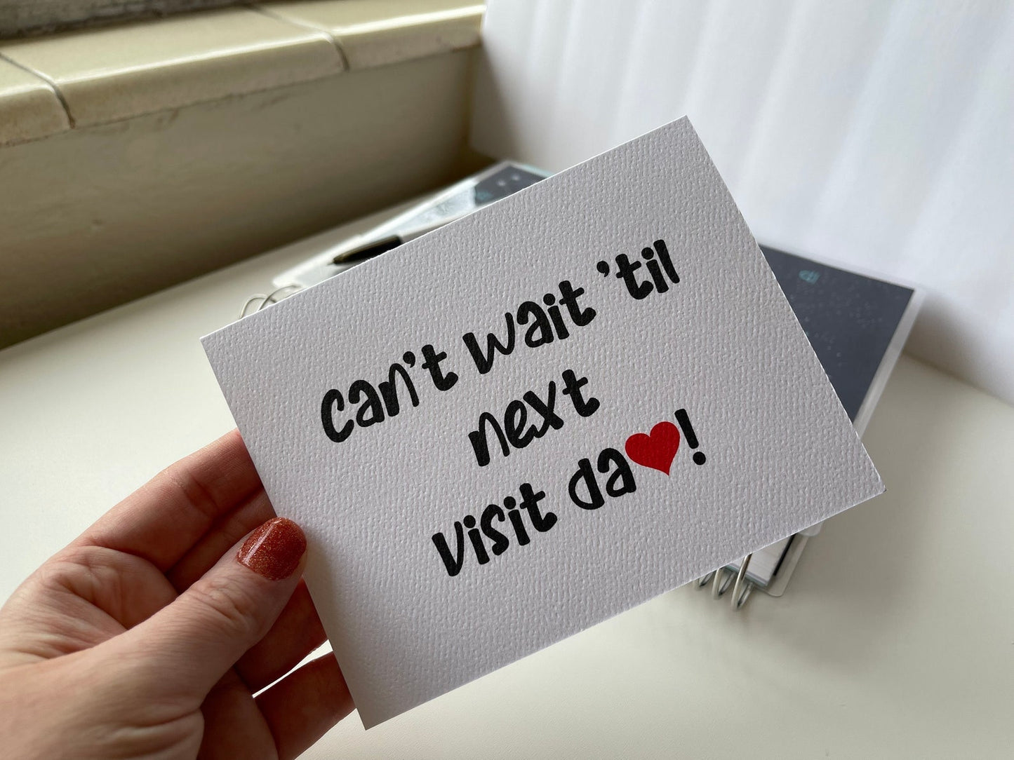 Card "Can't wait till next visit"