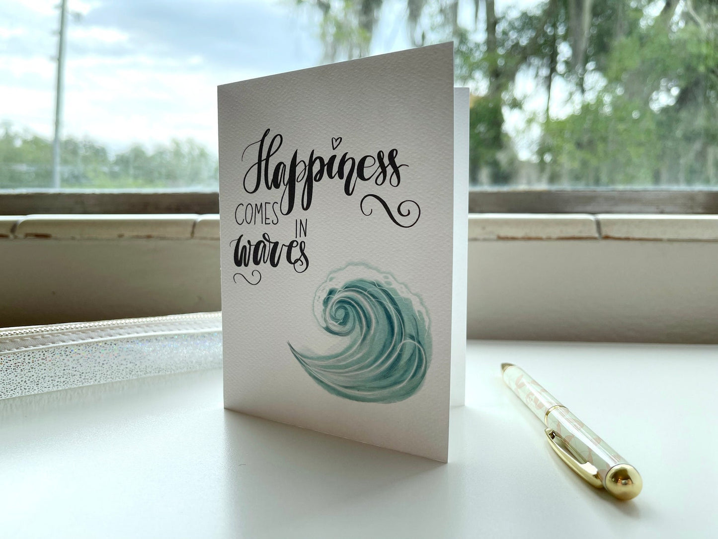 Card "Happiness comes in Wave"