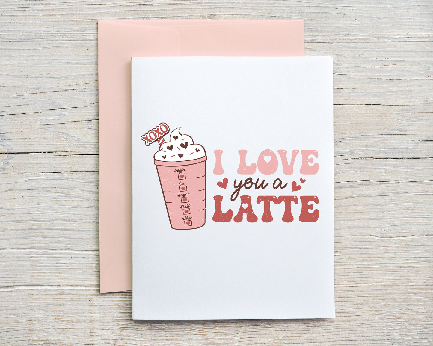 Card "I love you a latte"