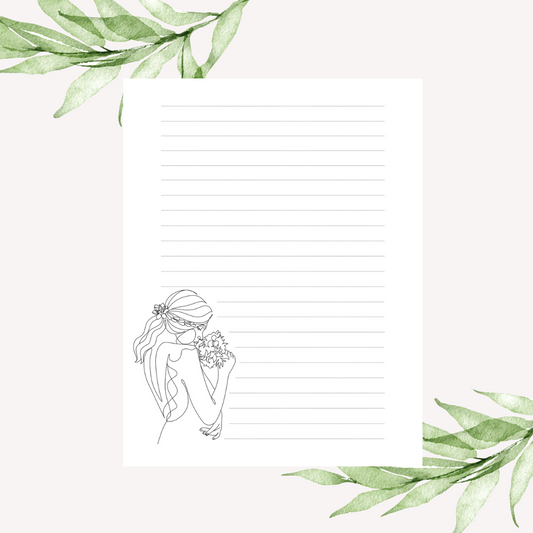 Lined Woman 01 | Writing Paper