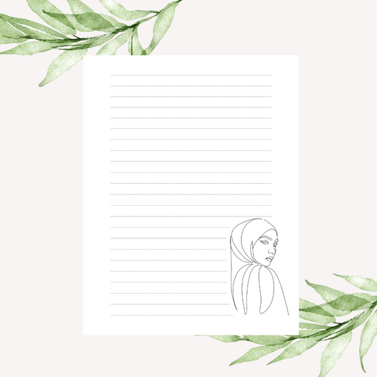 Lined Woman 02 | Writing Paper