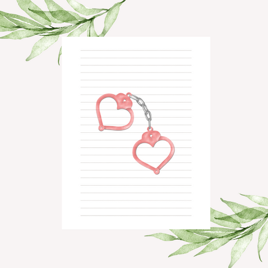 Heartshaped cuffs | Writing Paper