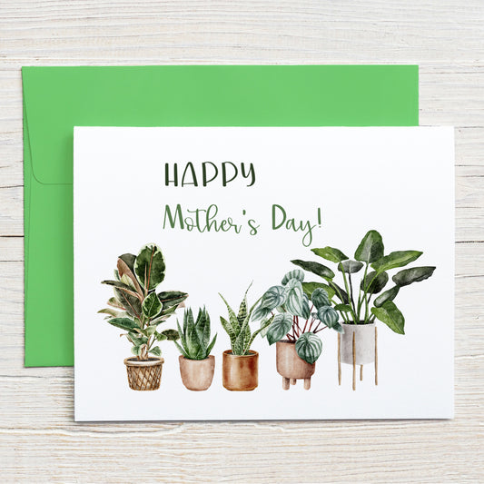 Card "Happy Mother's Day" - plants