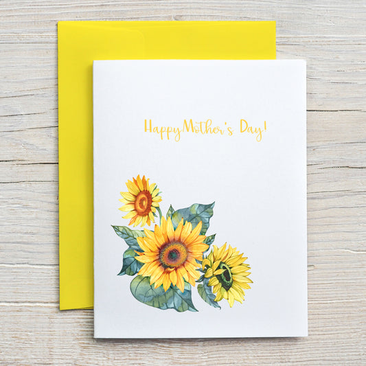Card "Happy Mother's Day" - sunflowers