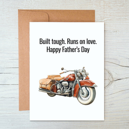 Card "Built tough. Runs on love."