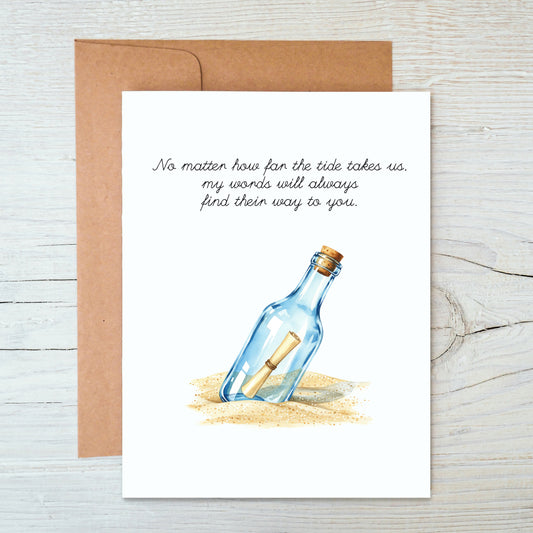 Card "No matter how far..."