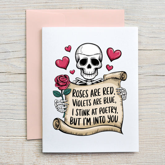Card "Roses are red..."