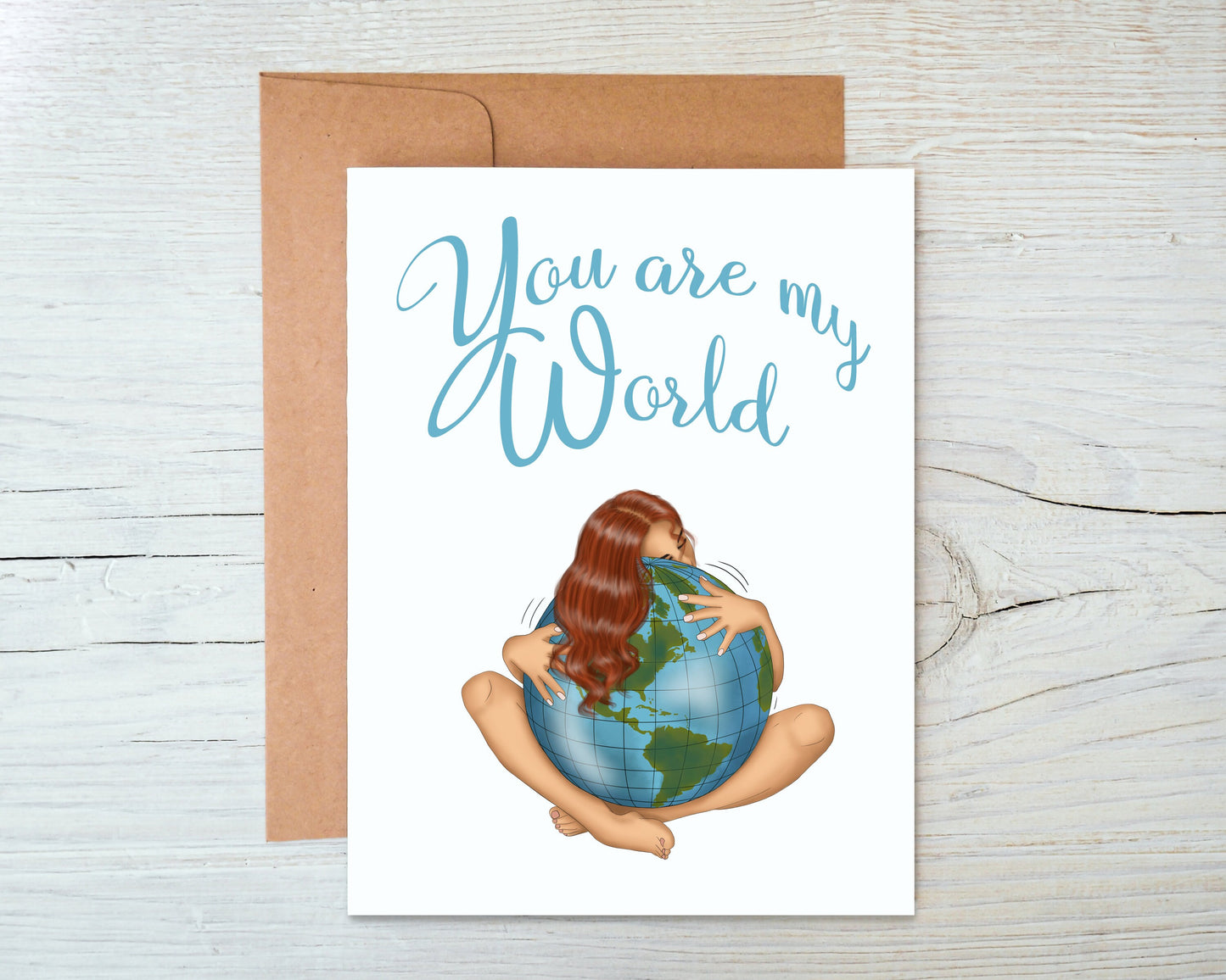 Card "You are my world"