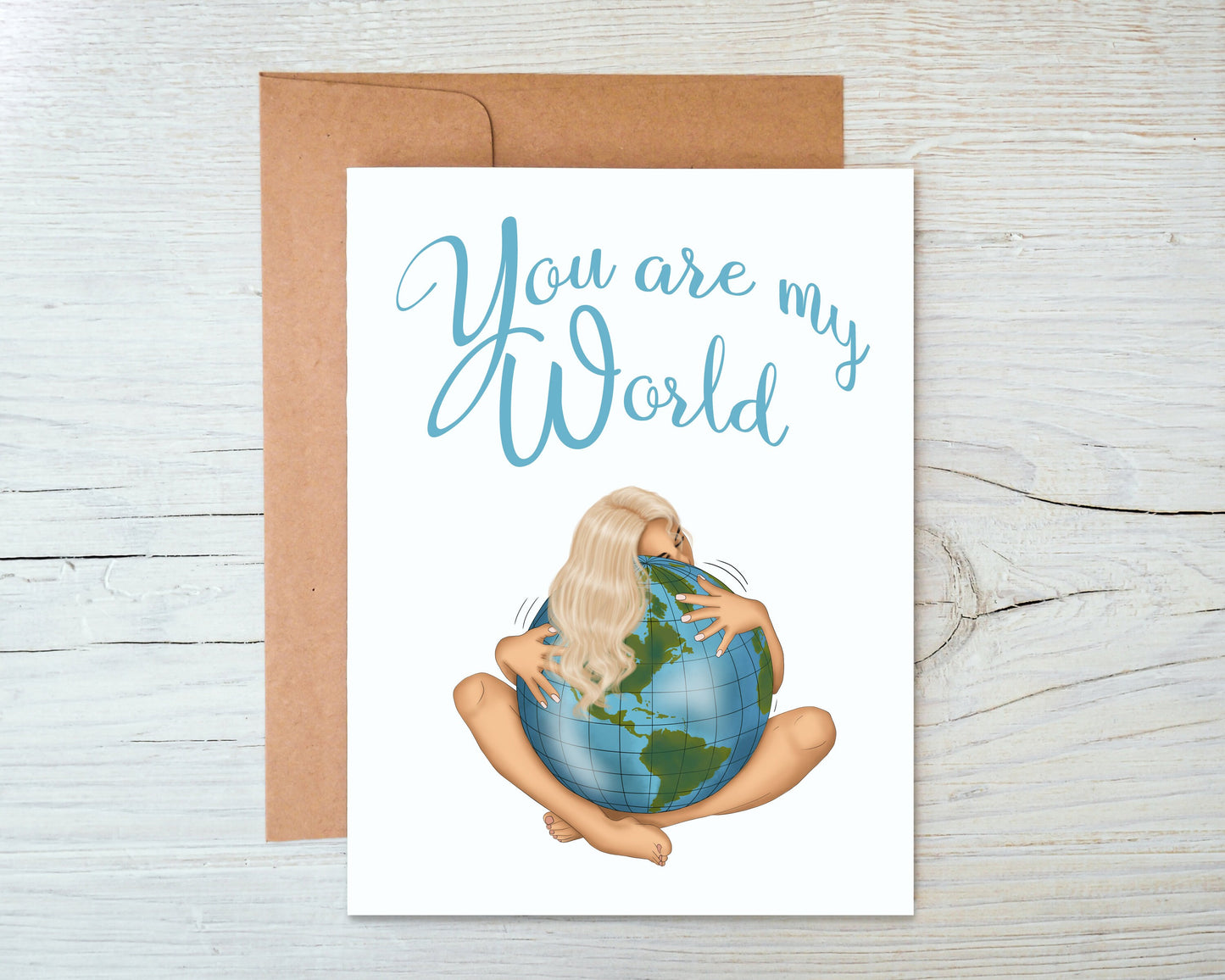 Card "You are my world"