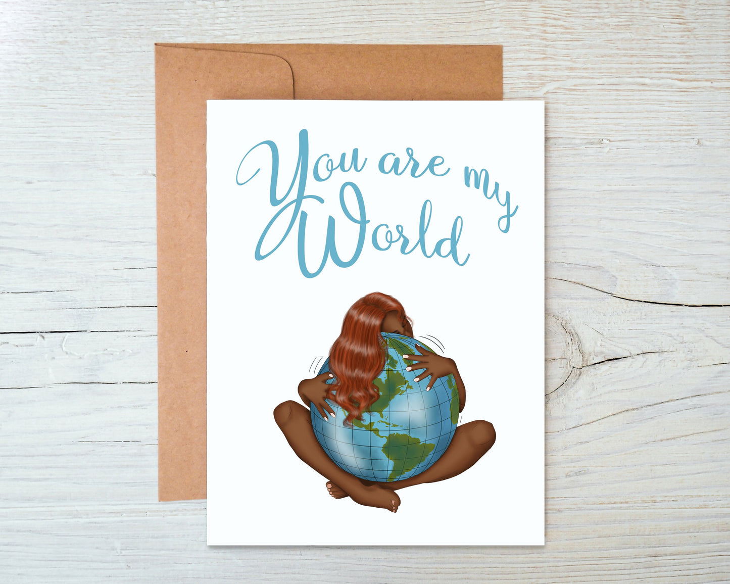 Card "You are my world"