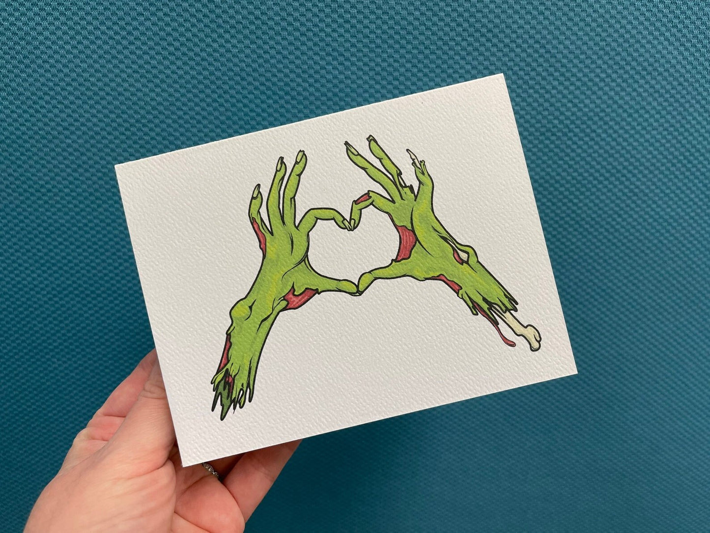 Card Zombie Heart Hands