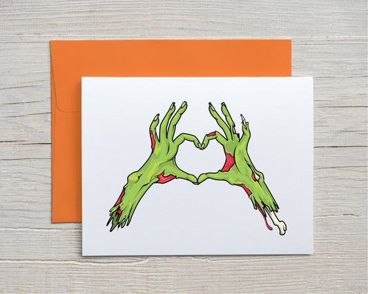 Card Zombie Heart Hands