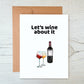 Card "Let's wine about it"