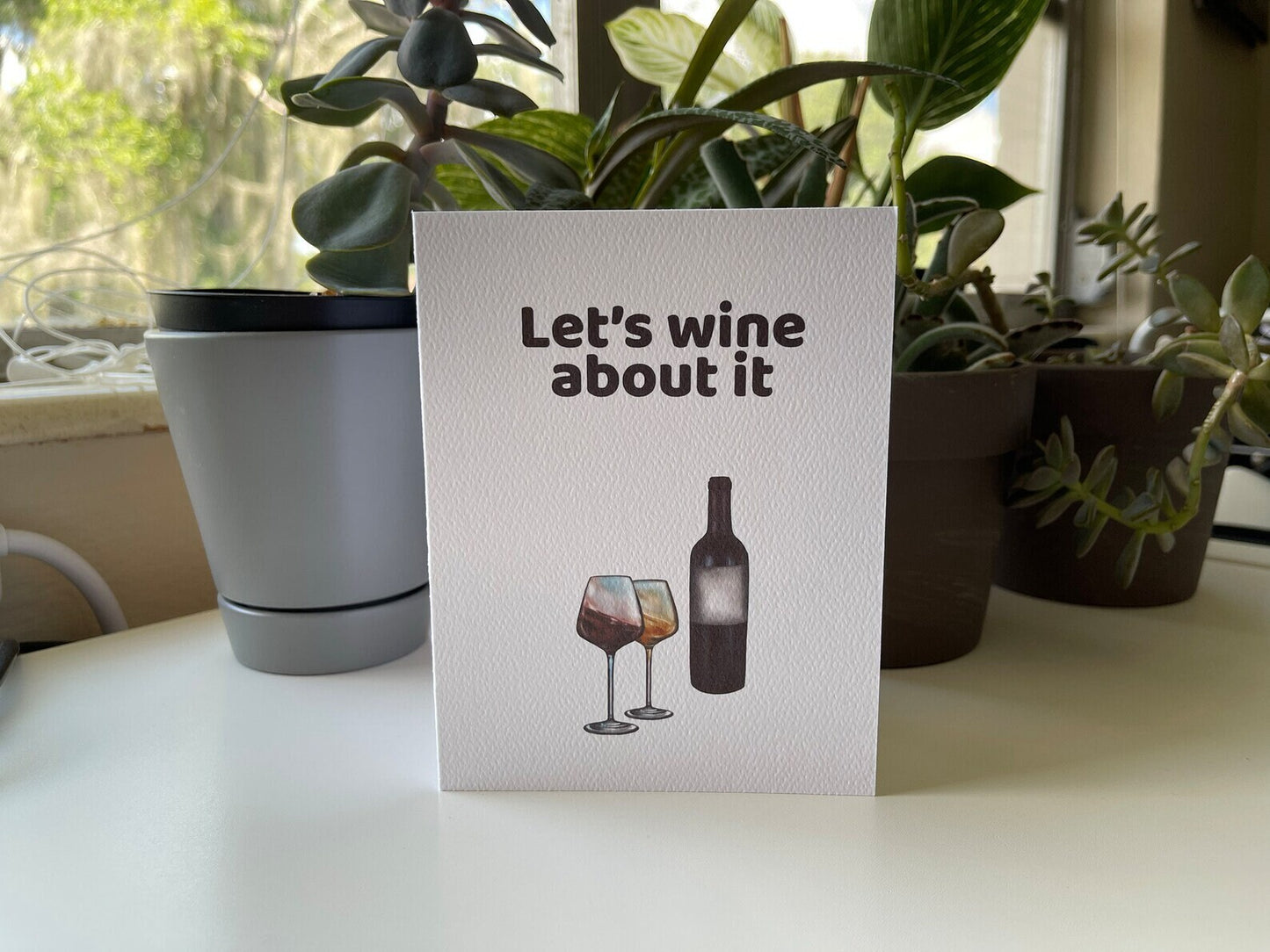 Card "Let's wine about it"