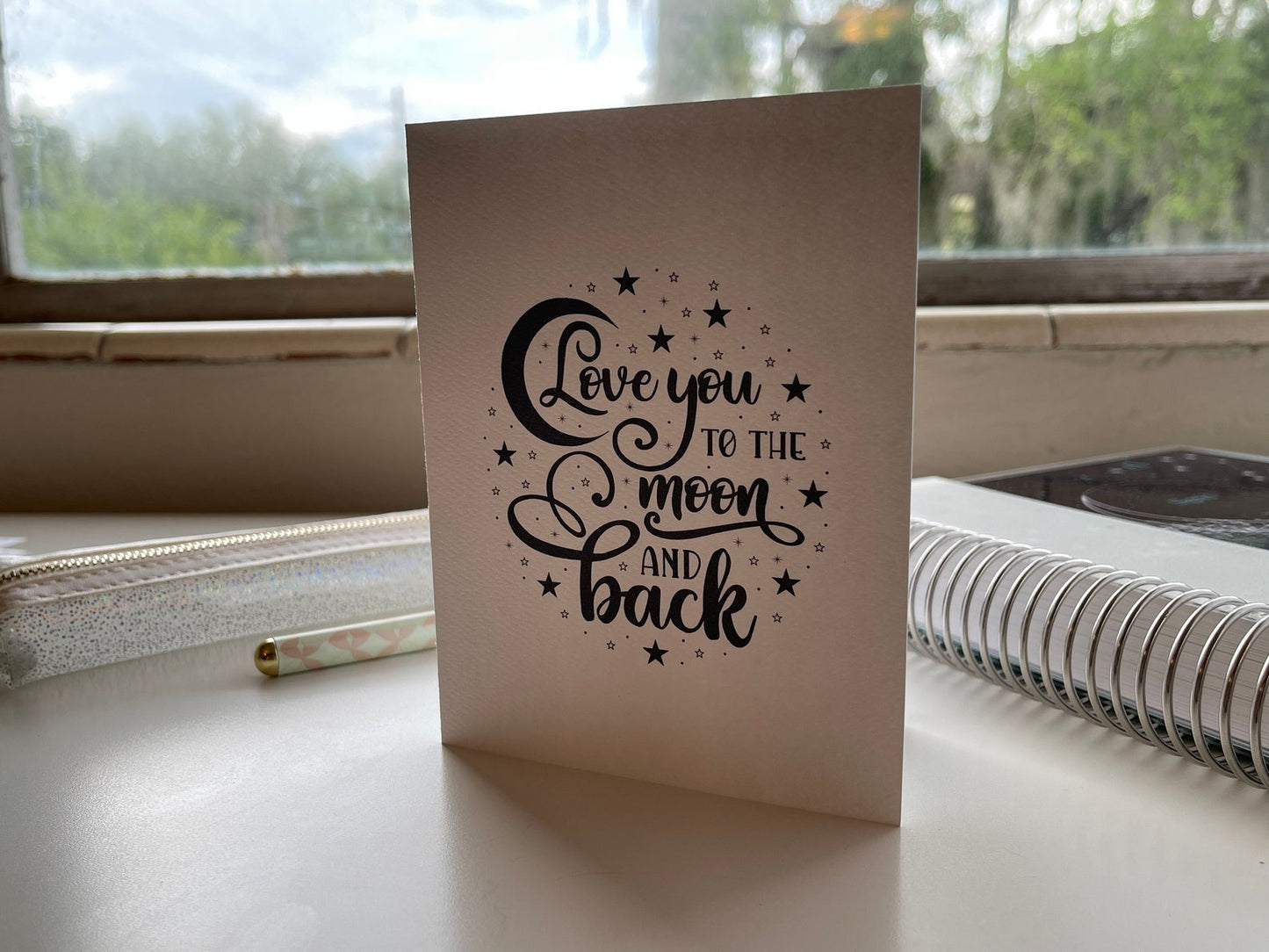 Card "Love you to the moon and back"