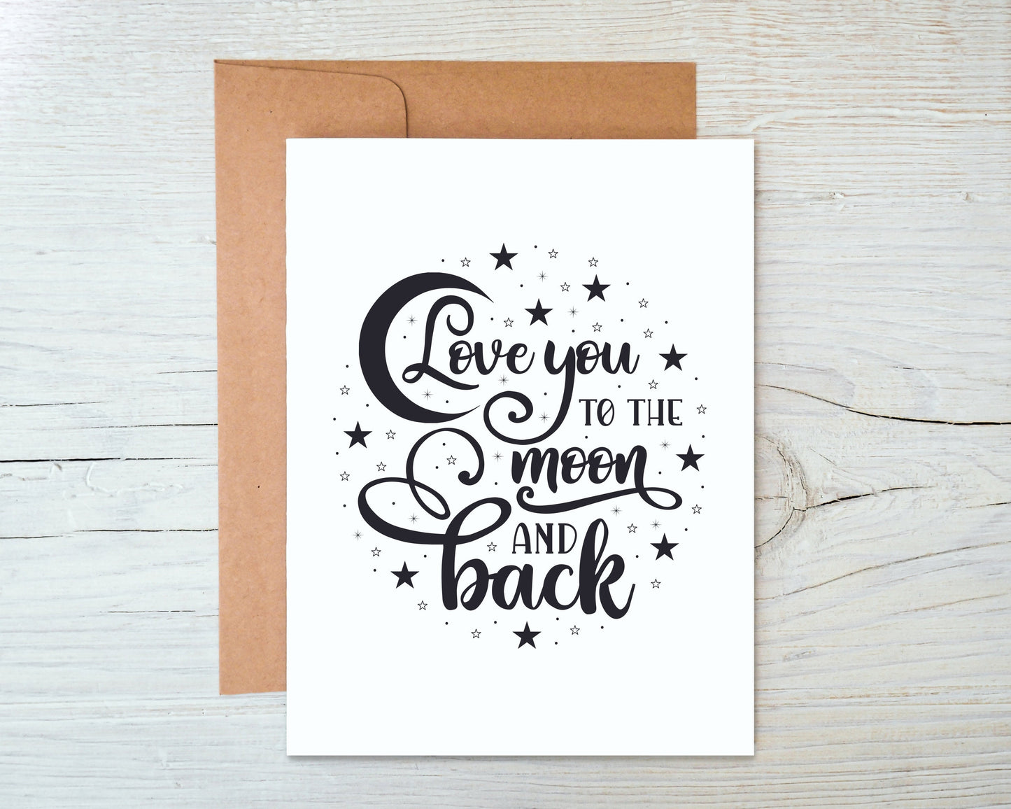 Card "Love you to the moon and back"