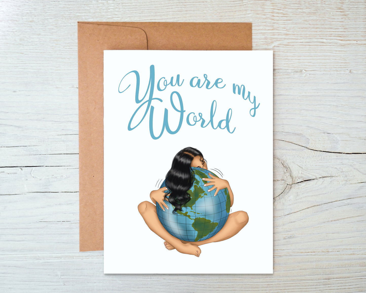 Card "You are my world"