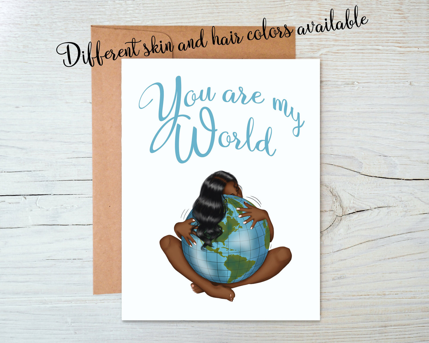 Card "You are my world"