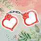 Heart-shaped Cuffs Sticker