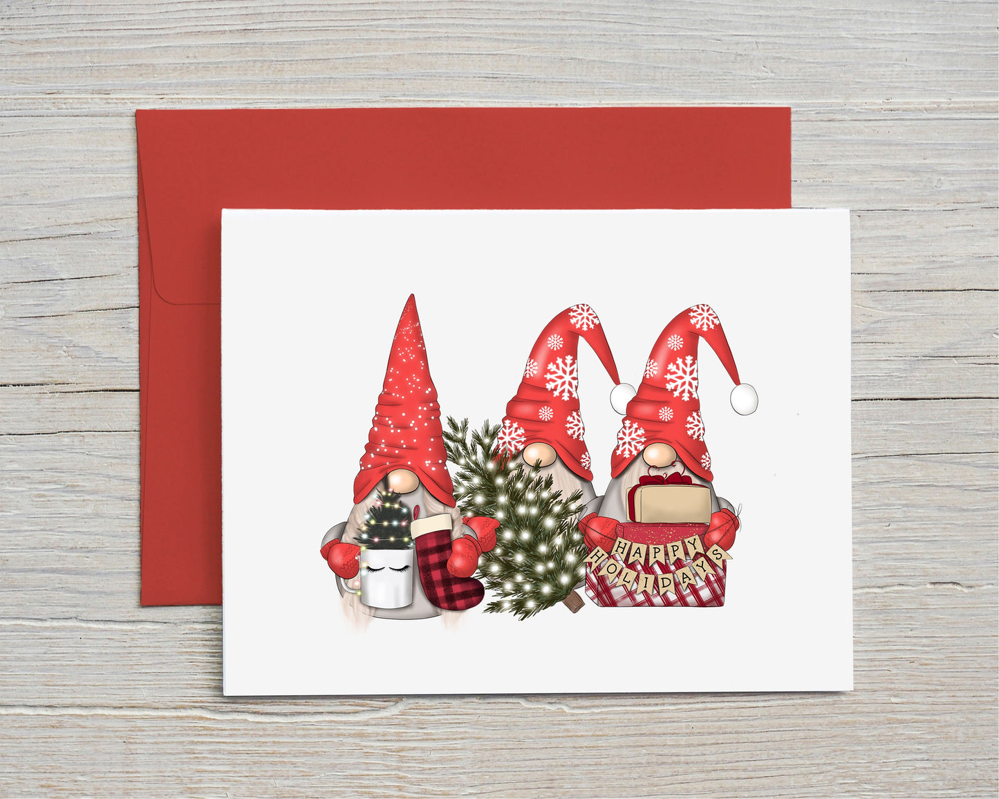 Card Christmas Gnomes