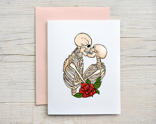 Card "Skeleton Kiss"