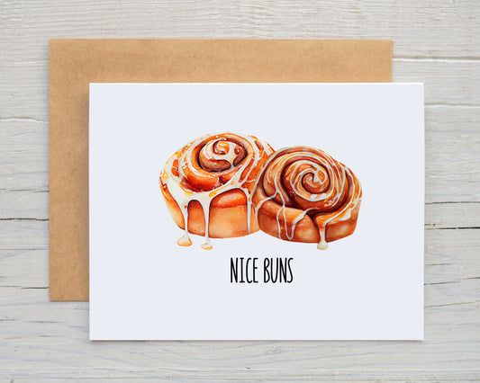 Card "Nice buns"