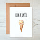 Card "Lick me until ice cream"