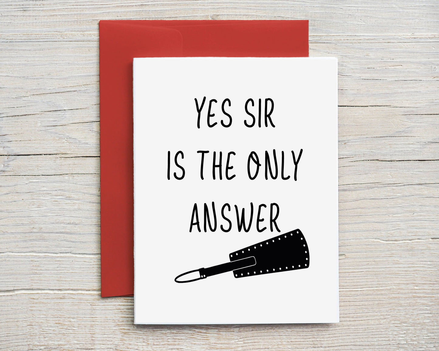 Card "Yes Sir"