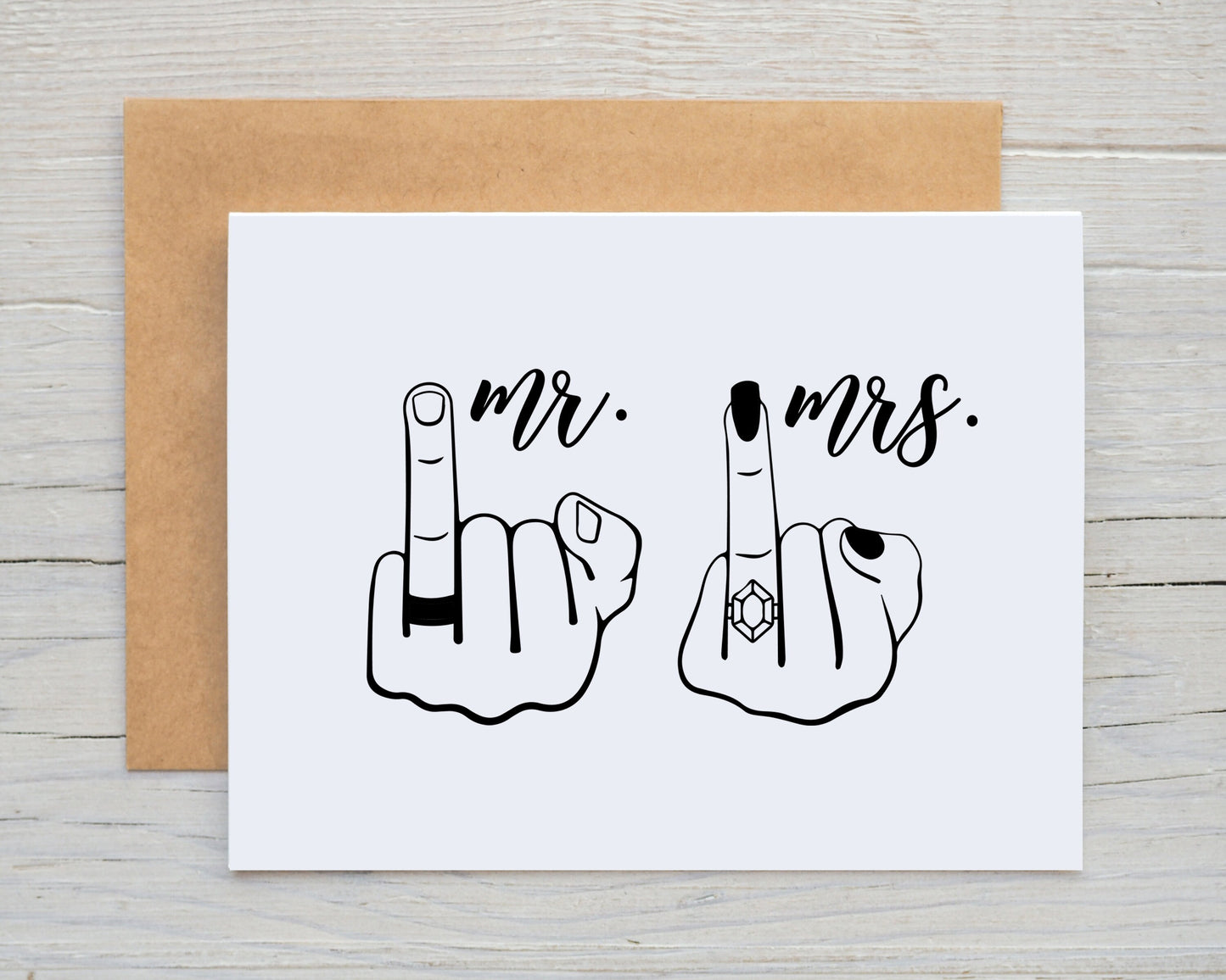 Card "Mr & Mrs"