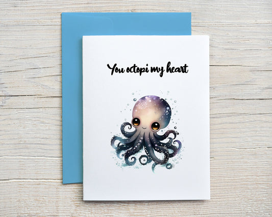 Card "You octopi my heart"