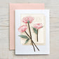 Card Pink Flower Letter