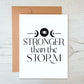 Card Boho "Stronger than the storm"